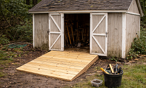 Shed ramp repair example